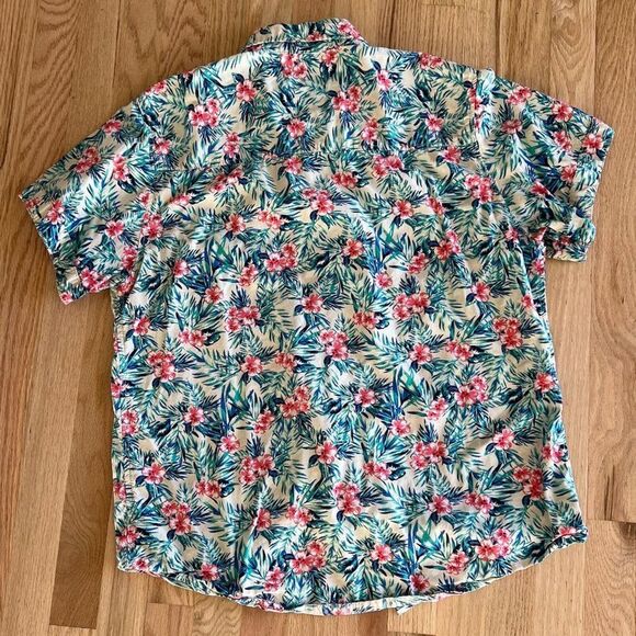 Lazer‎ Garment Company Multicolor floral tropical button up graphic Shirt Large - Picture 5 of 5